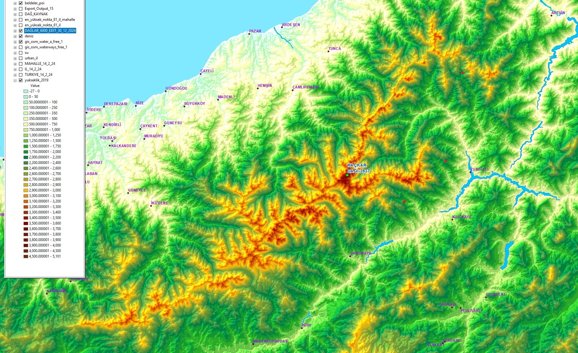 Doğu Karadeniz Dağları, Kaçkar